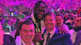 DEONTAY WILDER ARRIVES TO CHEER ON LUIS ORTIZ VERSUS ANDY RUIZ JR - EMBRACED BY FANS IN LOS ANGELES