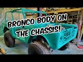 Tub on Chassis - 1966 Ford Bronco Restoration Project