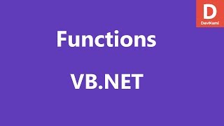 VB.Net Function