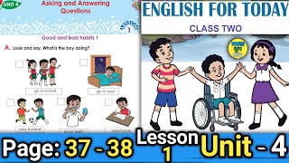 Class 2 English Page 37-38 Unit 4 Lesson 1 New Book 2024 SohojSchool02