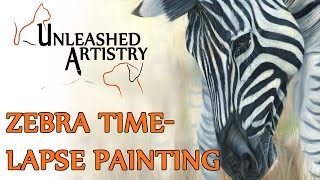 Zebra Time Lapse Oil Painting