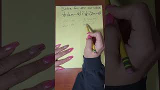 Solve for the variable