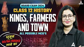 Class 12 History | Board Exam 2024 | Kings, Farmers & Town All Important MCQs by Anita Ma'am