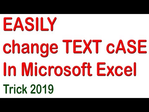 Как изменить регистр текста в ярлыке Microsoft Excel