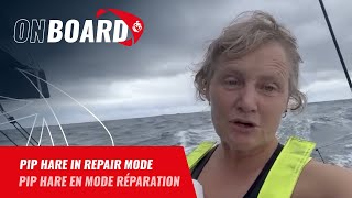 Pip Hare in repair mode | Vendée Globe 2024