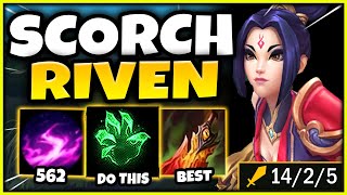 RIVEN'S SCORCH BUILD (HOW STRONG IS IT?) - S11 RIVEN TOP GAMEPLAY! (Season 11 Riven Guide)