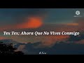 Tex-Tex - Ahora Que No Vives Conmigo | Letra