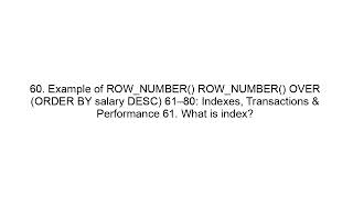 SQL Interview Questions and Answers Beginner to Advanced