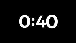 40 Second countdown timer - No sound - Dark background