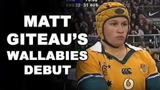 Matt Giteau's Wallabies Debut