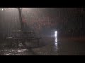 Sleep within 5 minutes with heavy rain pouring down in the park at night, rain sound ASMR relaxation