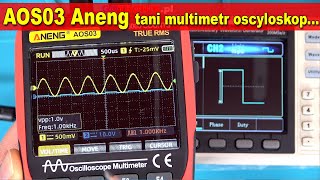 Aneng AOS03 ▶ multimetr z oscyloskopem generatorem przenośny skopometr test pasmo miernik cyfrowy