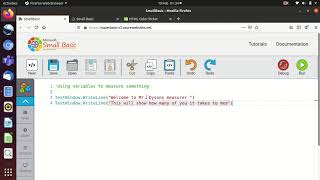 Small basic lesson 4 - variables and measuring