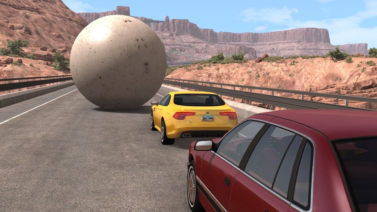 Giant Balls Vs. Cars 4 | BeamNG.drive - YouTube