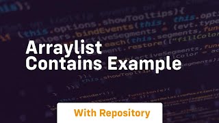 arraylist contains example