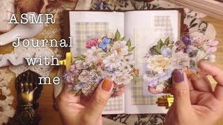 【ASMR】お花が可愛いコラージュ🌸🍃✧‧˚𐨢Scrapbooking Journaling Relaxing sounds