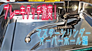 [ブレーキタッチ改善] マスターシリンダーオーバーホール・サイトグラス交換編 ホンダ ライブディオZX リフレッシュ計画2