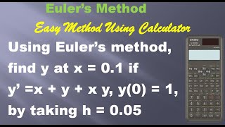 SNM | MA3251 | Unit 5 | Numerical Solution of ODE |Euler's Method using calculator|Problem in Tamil