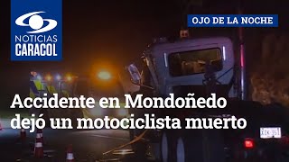 Accidente en Mondoñedo dejó un motociclista muerto