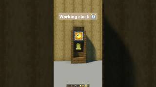 simple working clock tutorial in Minecraft 🕰️ #minecraft #minecraftbuilds