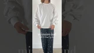 mizuiro ind (ミズイロインド)  puff slv long T 5color  made in japan  1-210069