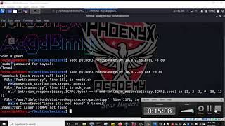 Malicious Python 3 Programming: Port Scanner - null scan