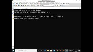 Find the Number of Elements in Array using Sizeof ( ) Operator