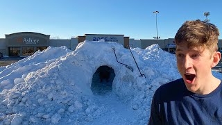 I Built A Giant Snow Fort In The parking Lot