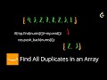 Find All Duplicates in an Array - LeetCode | Array | C++ | Amazon Interview Preparation Series