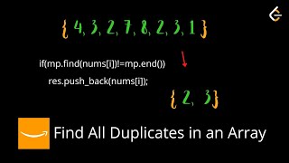 Find All Duplicates in an Array - LeetCode | Array | C++ | Amazon Interview Preparation Series