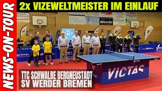 TT-Vizeweltmeister im Einlauf (HD) TTC Schwalbe Bergneustadt vs SV Werder Bremen (TTBL)