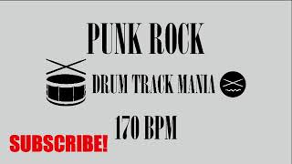 PUNK ROCK Drum Backing Track 170 BPM Drums Only