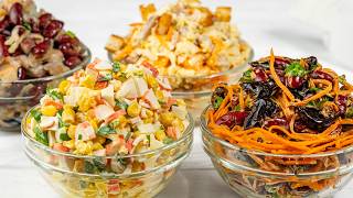 4 EASY SALADS for Christmas 2025 🎅🎄🥂 New, Cheap and Super Fast