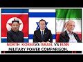 NORTH KOREA VS ISRAEL VS IRAN MILITARY POWER  COMPARISON