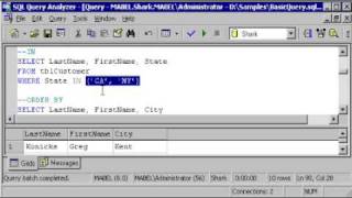 SQL SERVER Tutorial - T-SQL: IN Operator