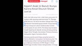 KEJAM!!! Anak Ini Bakar Ibunya Sendiri Karena Kesal Disuruh Sholat Jum'at