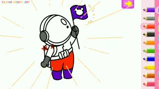 Coloring Cute Astronaut Learn Color Drawing Painting For Kids And Toddlers