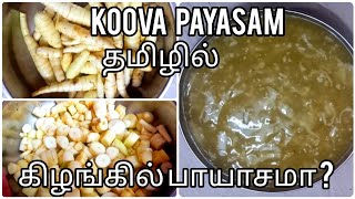 koova payasam in tamil/ arrow root kheer recipe/arrow root recipes/ healthy payasam