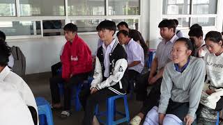 Students with disabilities in Laos VTE ລຽ້ງເຂົ້າທ່ຽງນັກຮຽນພິການ, นักเรียนพิการ