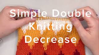Decreasing in Double Knitting