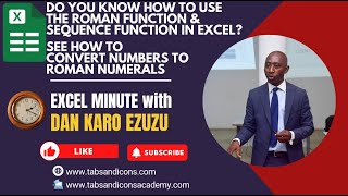 HOW TO USE THE ROMAN FUNCTION & SEQUENCE FUNCTION IN EXCEL...
