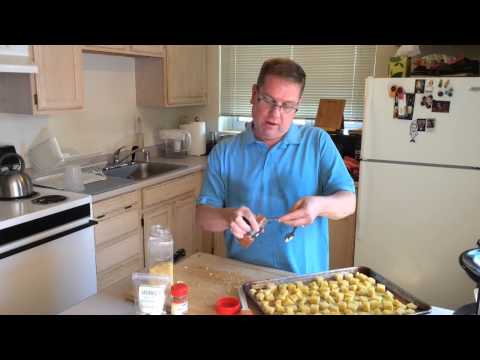 Making homemade croutons out of polenta Making homemade croutons out of polenta