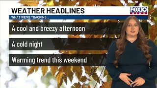 Cold snap ends as warming trend takes hold through early next week