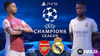 FIFA 22 PS5 |Arsenal Vs Real Madrid  | Ft.Gnabry ,Jesus  Champions League 2022/23 | Gameplay