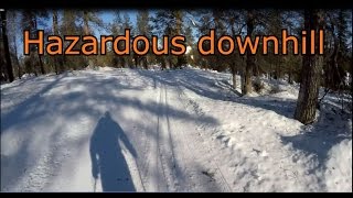 Dangerous downhill skiing-Vaarallinen lasku!