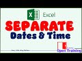 How to Separate Date and time Values in Excel using Formulas