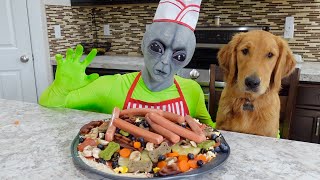 Alien Makes Pizza For My Puppy