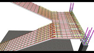 Staircase straight two flight structure design detail | Nhà Xanh Việt Nam