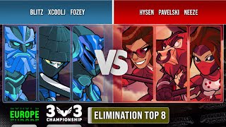 Blitz, xJcoolJ \u0026 Fozey VS hysen, Pavelski \u0026 Neeze - Elimination Top 8 - EU - 3v3 Championship 2022