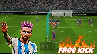 Messi free kick efootball mobile gameplay efootball 2024